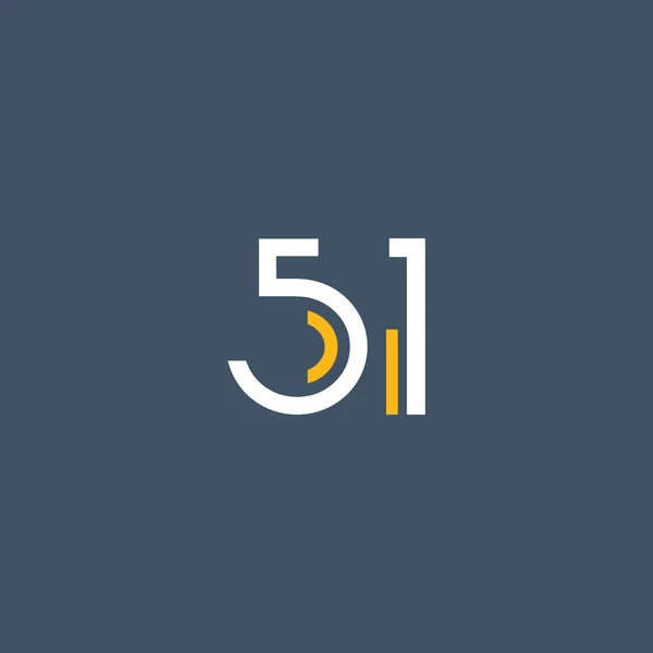 Ronde nummer 51 logo — Stockvector