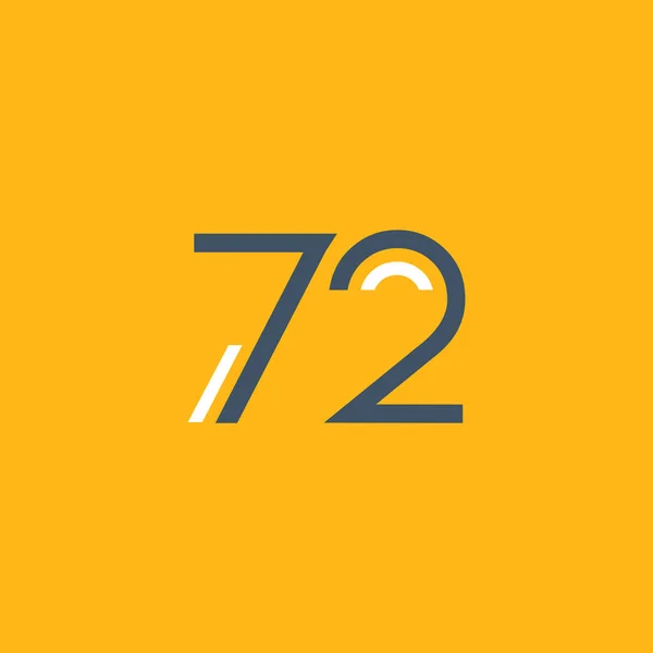 Okrągłe logo numer 72 — Wektor stockowy