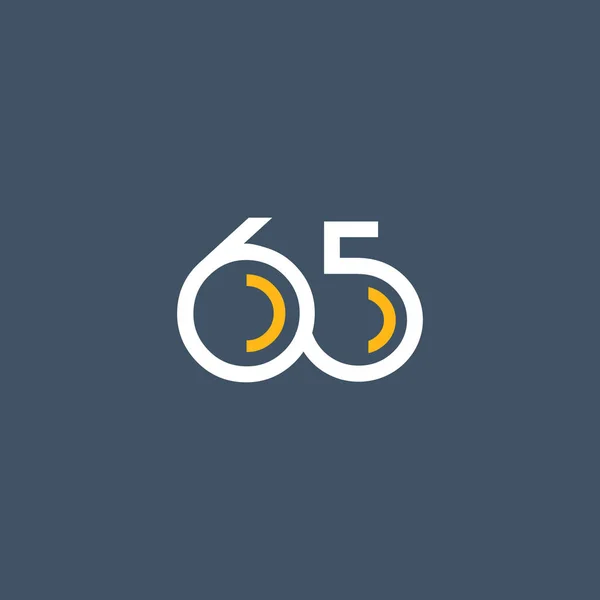 Ronde van nummer 65 logo — Stockvector