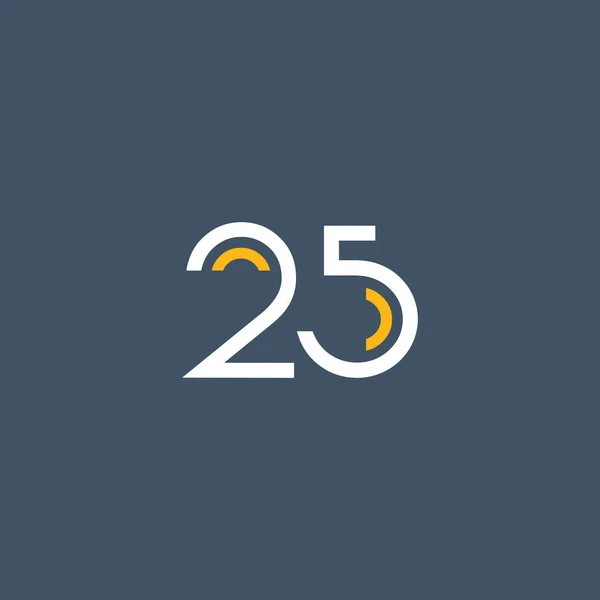 Numéro rond 25 logo — Image vectorielle