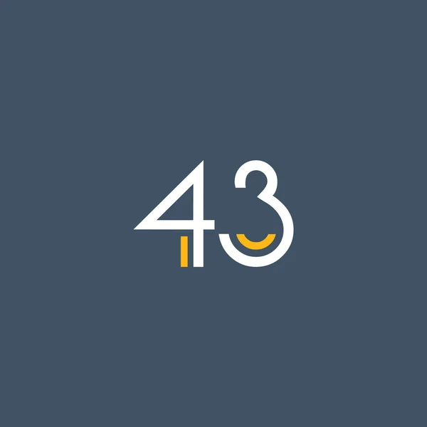 Ronde nummer 43 logo — Stockvector