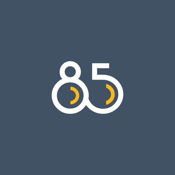Kerek szám 85-logó — Stock Vector