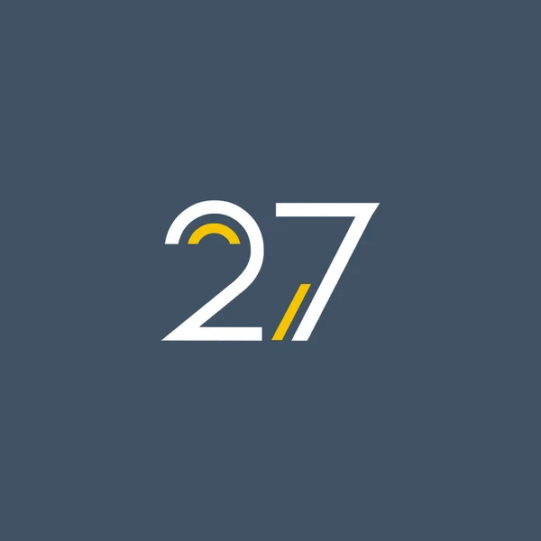 Logo numero 27 rotondo — Vettoriale Stock