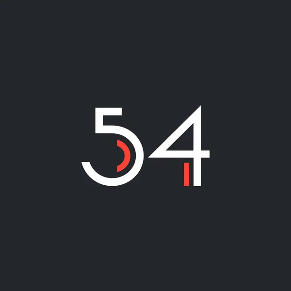 Ronde nummer 54 logo — Stockvector