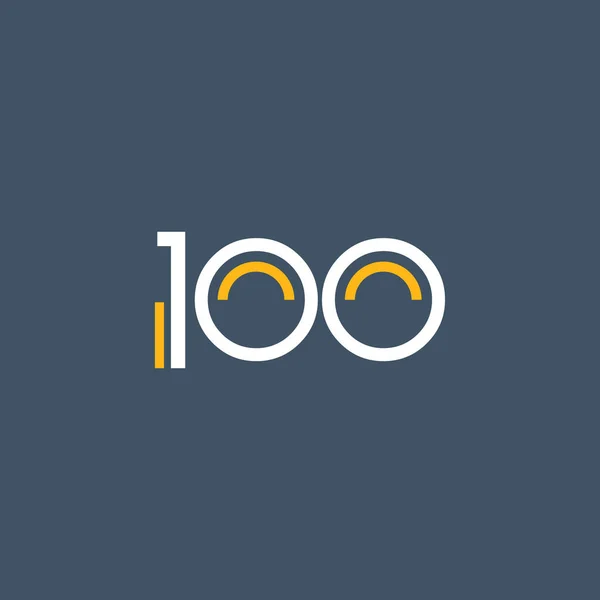 Στρογγυλό αριθμό 100 λογότυπο — Διανυσματικό Αρχείο