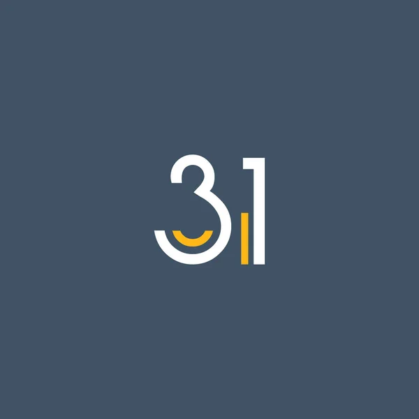 Logo numero rotondo 31 — Vettoriale Stock