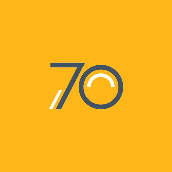 圆的 70 号商标 — 图库矢量图片