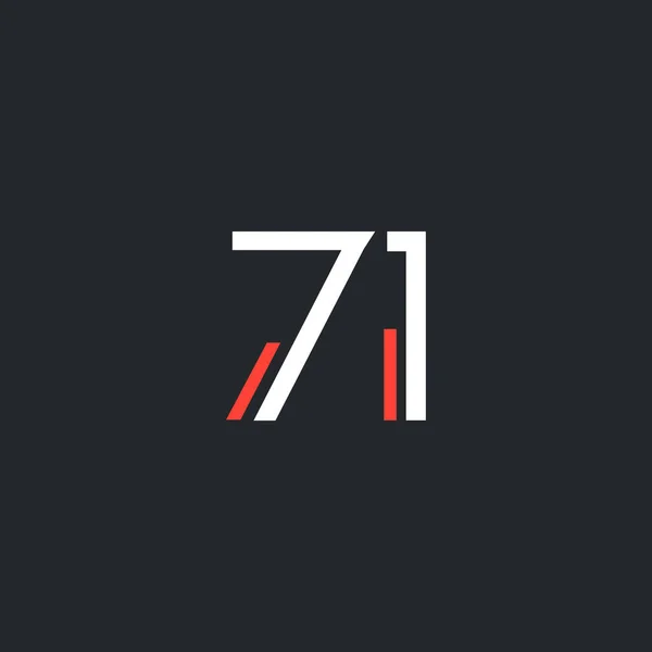 Ronde nummer 71 logo — Stockvector