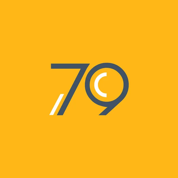 圆的 79 号商标 — 图库矢量图片