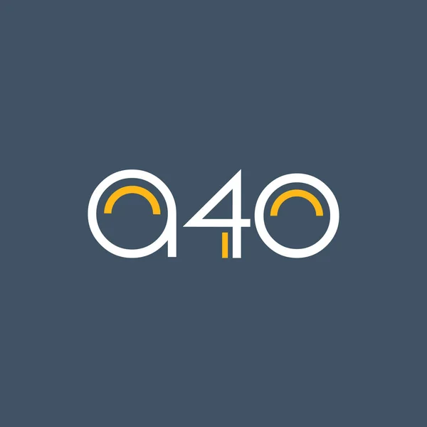 Logo rotondo A40 — Vettoriale Stock