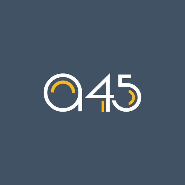 Logo A45 logosu yuvarlak — Stok Vektör