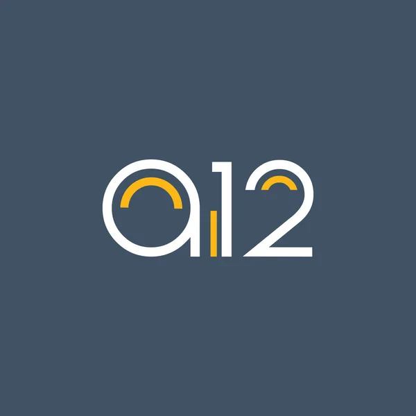 Στρογγυλό λογότυπο λογότυπο Α12 — Διανυσματικό Αρχείο