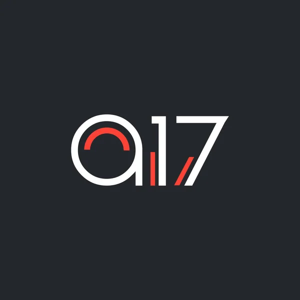 Στρογγυλό λογότυπο λογότυπο A17 — Διανυσματικό Αρχείο