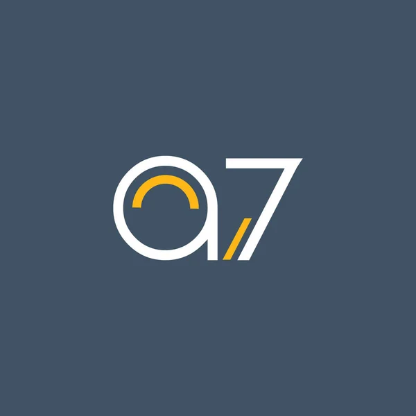 Kulaté logo logo A7 — Stockový vektor