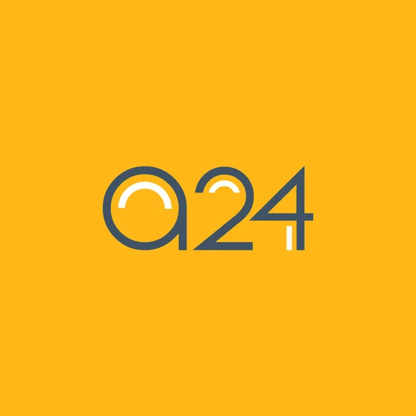 Logo A24 logosu yuvarlak — Stok Vektör