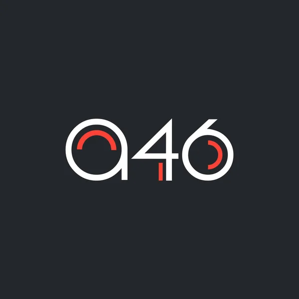 Logo A46 logosu yuvarlak — Stok Vektör