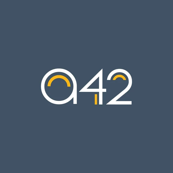 Logo A42 logosu yuvarlak — Stok Vektör