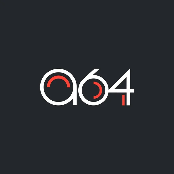 Logo A64 logosu yuvarlak — Stok Vektör