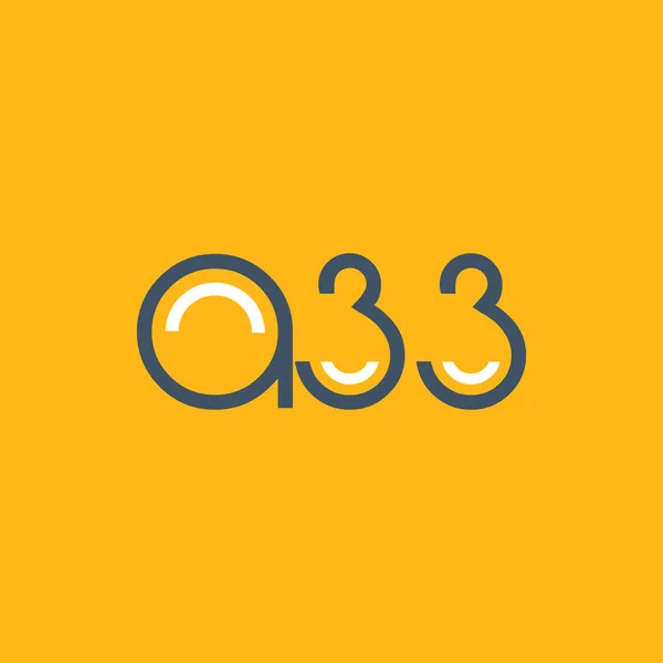 Logo A33 logosu yuvarlak — Stok Vektör
