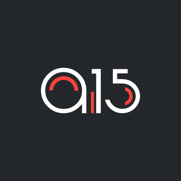 Logo A15 logosu yuvarlak — Stok Vektör