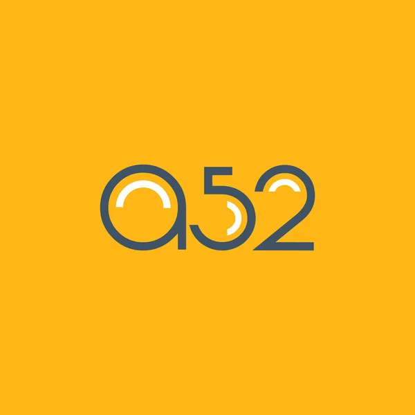 Round logo A52 logo — Stock Vector