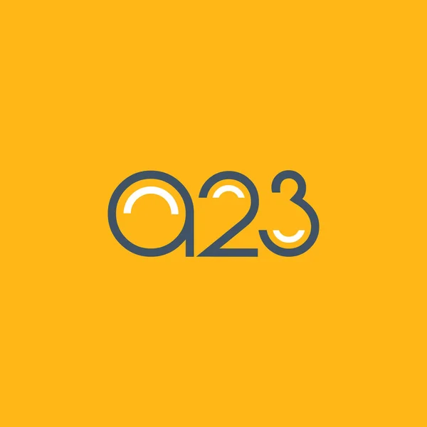 Logo A23 logosu yuvarlak — Stok Vektör