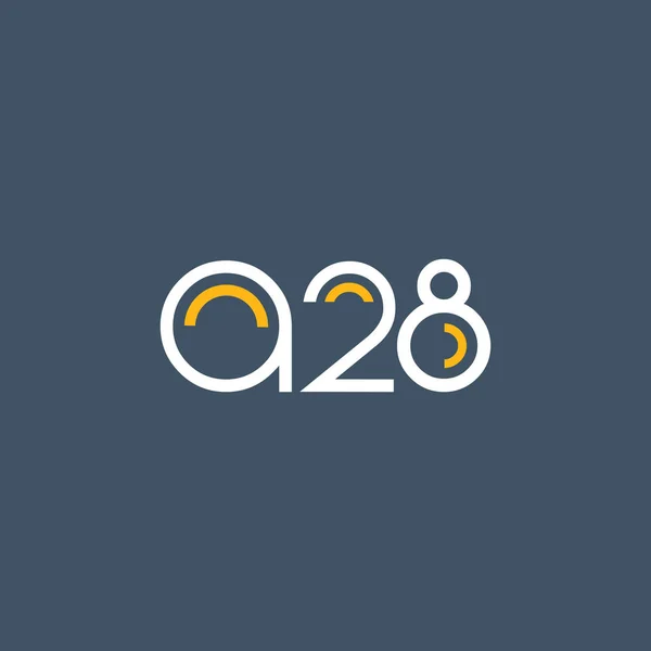 Круглый логотип A28 — стоковый вектор