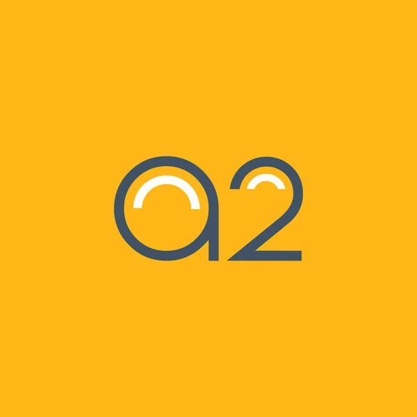 Logo A2 logosu yuvarlak — Stok Vektör