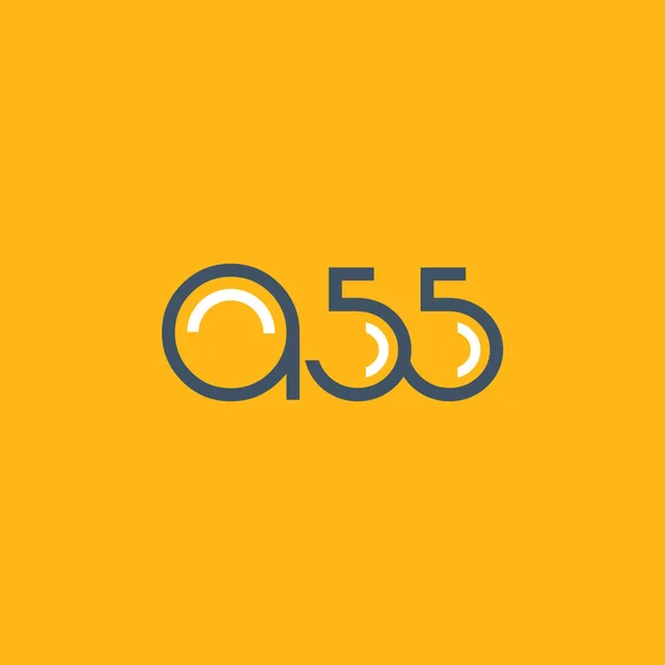 Logo A55 logosu yuvarlak — Stok Vektör