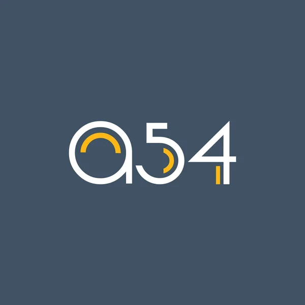 Logo A54 logosu yuvarlak — Stok Vektör