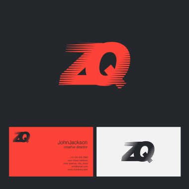 Zq harfler şirket logosu 