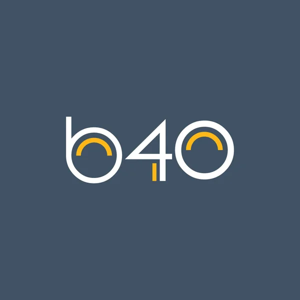 Logo B40 logosu yuvarlak — Stok Vektör