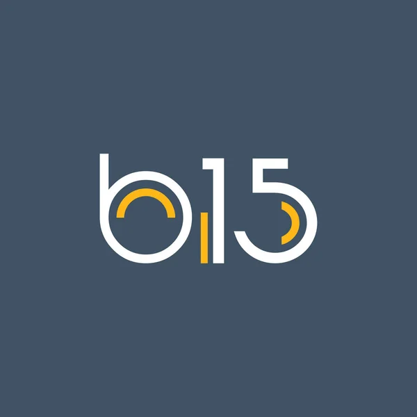 Ronde logo B15 logo — Stockvector