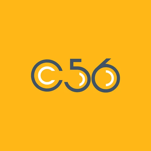 Logo C56 logo yuvarlak — Stok Vektör