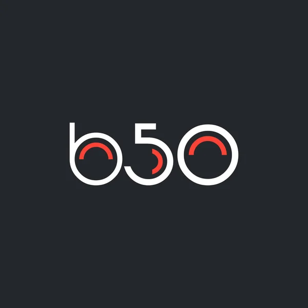Ronde logo B50 logo — Stockvector