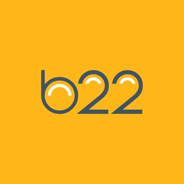 圆的徽标 B22 商标 — 图库矢量图片