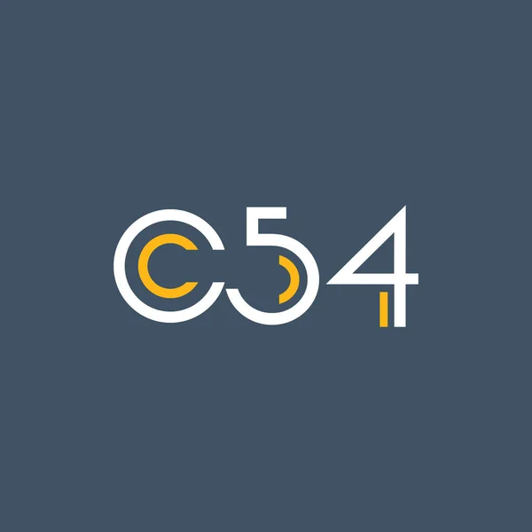 Round logo C54 logo — Stock Vector