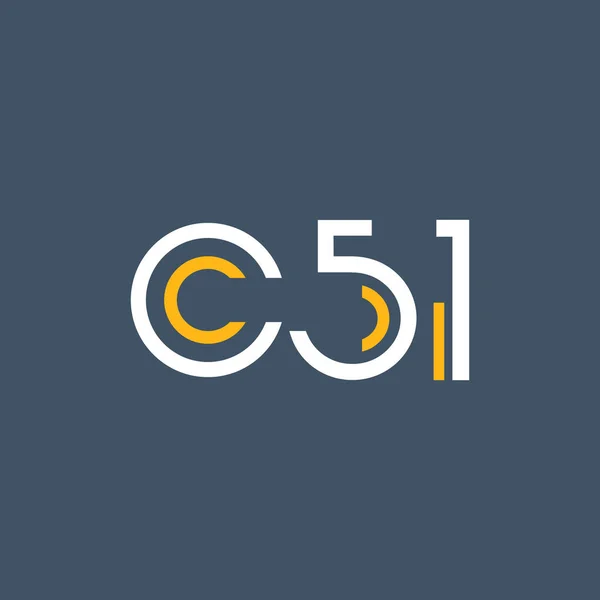 Round logo C51 logo — Stock Vector
