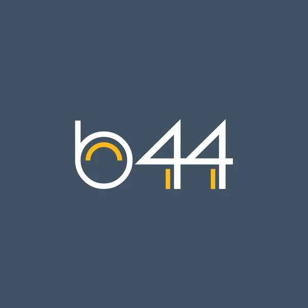 Runda logo B44 logotyp — Stock vektor