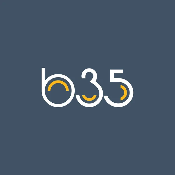 Ronde logo B35 logo — Stockvector