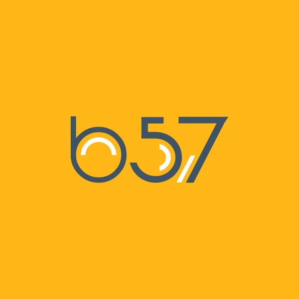 Logo B57 logosu yuvarlak — Stok Vektör