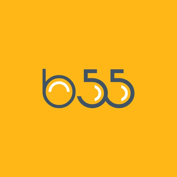Logo B55 logo yuvarlak — Stok Vektör