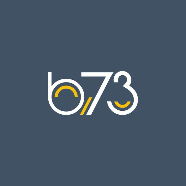 Ronde logo B73 logo — Stockvector