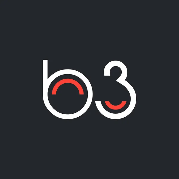 Ronde logo B3 logo — Stockvector