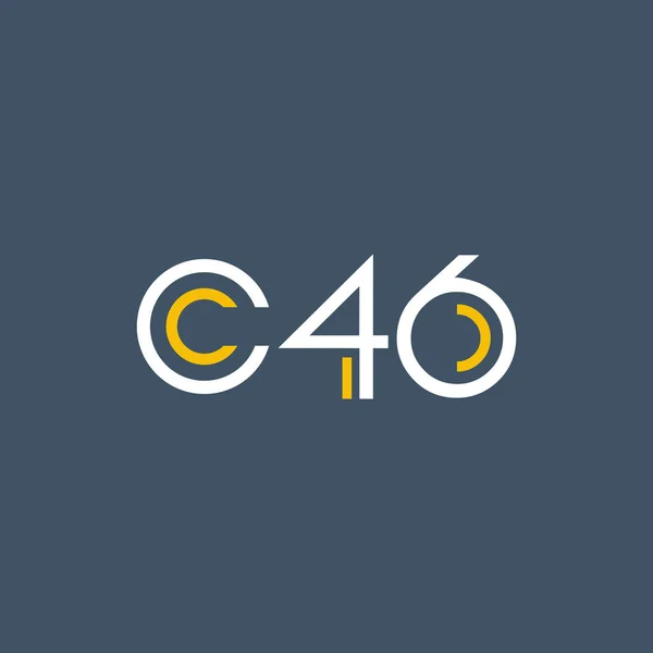 Round logo C46 logo — Stock Vector