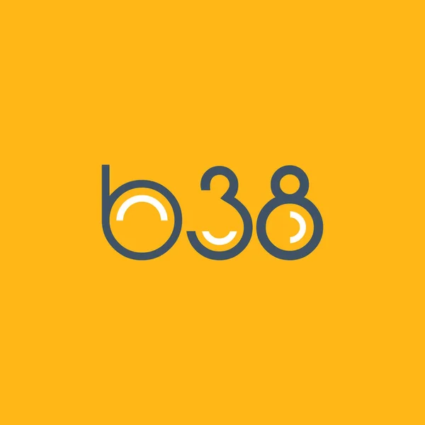 Logo B38 logo yuvarlak — Stok Vektör