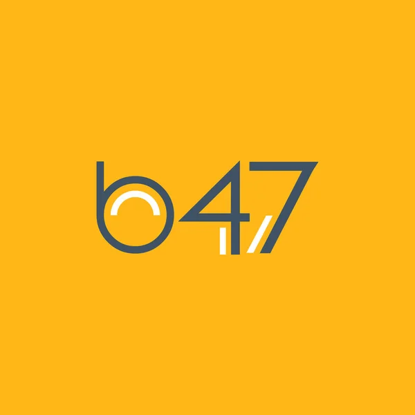 Okrągłe logo logo B47 — Wektor stockowy