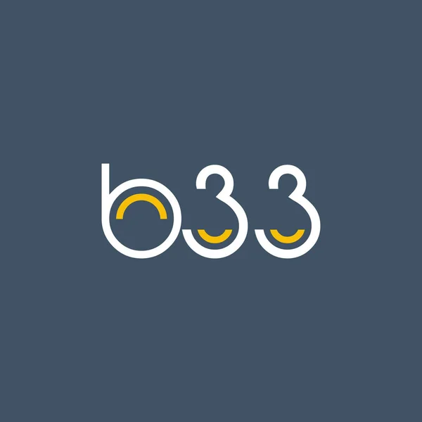 Logo B33 logosu yuvarlak — Stok Vektör