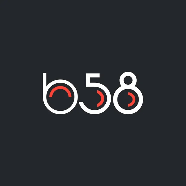 Logo B58 logosu yuvarlak — Stok Vektör