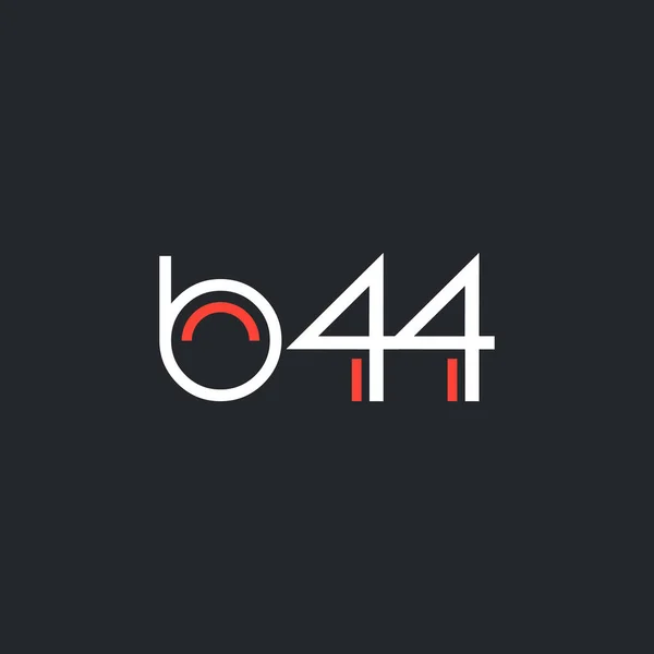 Logo B44 logo yuvarlak — Stok Vektör